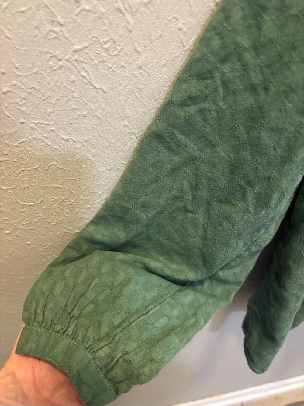 Tolani Embroidered Boho Peasant‎ Tunic Top Cotton Green Women’s Size Large - Picture 4 of 8